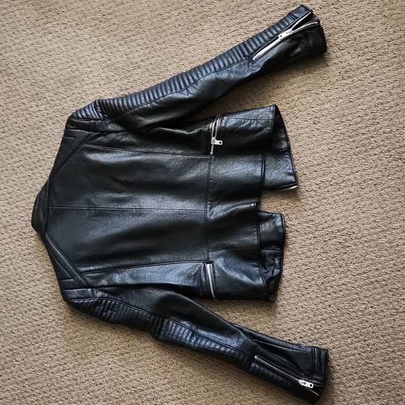 Zara leather biker jacket - Picture 5 of 7